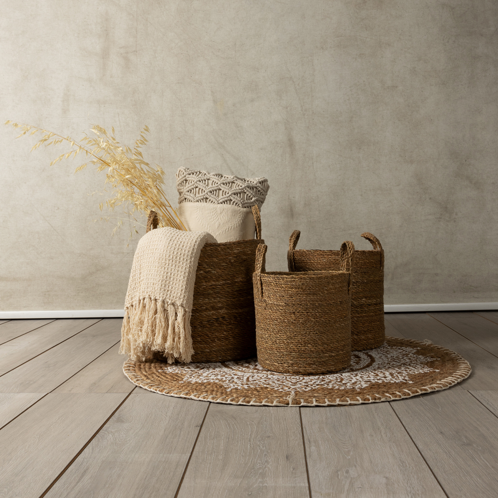 DEL MAR ΚΑΛΑΘΙ SET 3ΤΜΧ 35x35x35 SEAGRASS ΦΥΣΙΚΟ