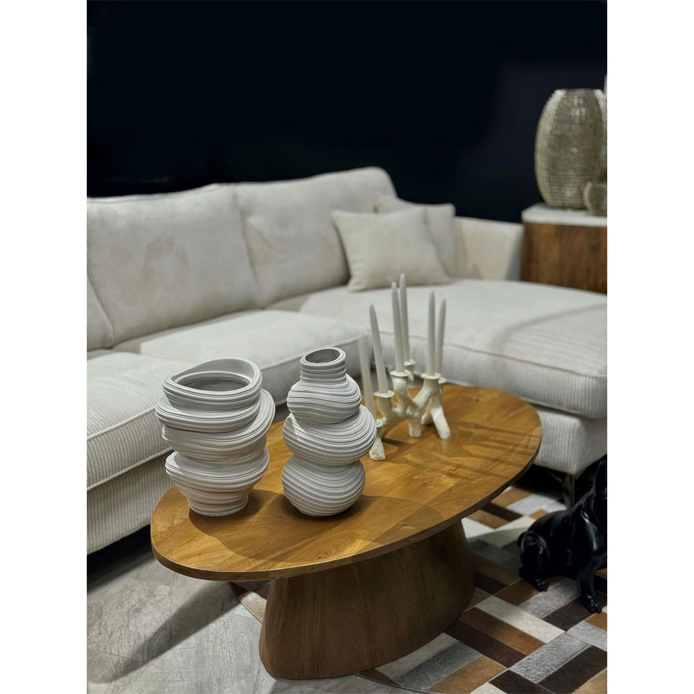 VOTSALO ΒΑΖΟ 22x22x37 POLYRESIN ΛΕΥΚΟ