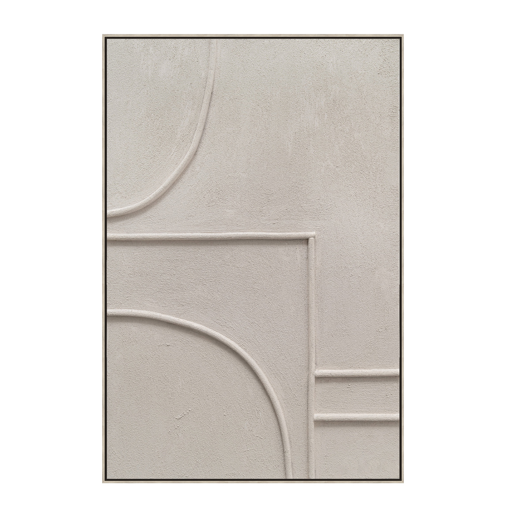 PURE FEELINGS PAINTING DECORATIVE 80x120x6 CANVAS BEIGE WOOD NATURAL