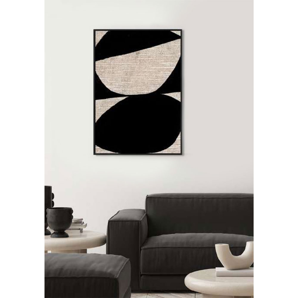 ELLIPSE ΠΙΝΑΚΑΣ ΔΙΑΚΟΣΜΗΣΗΣ 100x140x4 ΛΙΝΟ ΜΠΕΖ ΜΑΥΡΟ ΞΥΛΟ ΜΑΥΡΟ