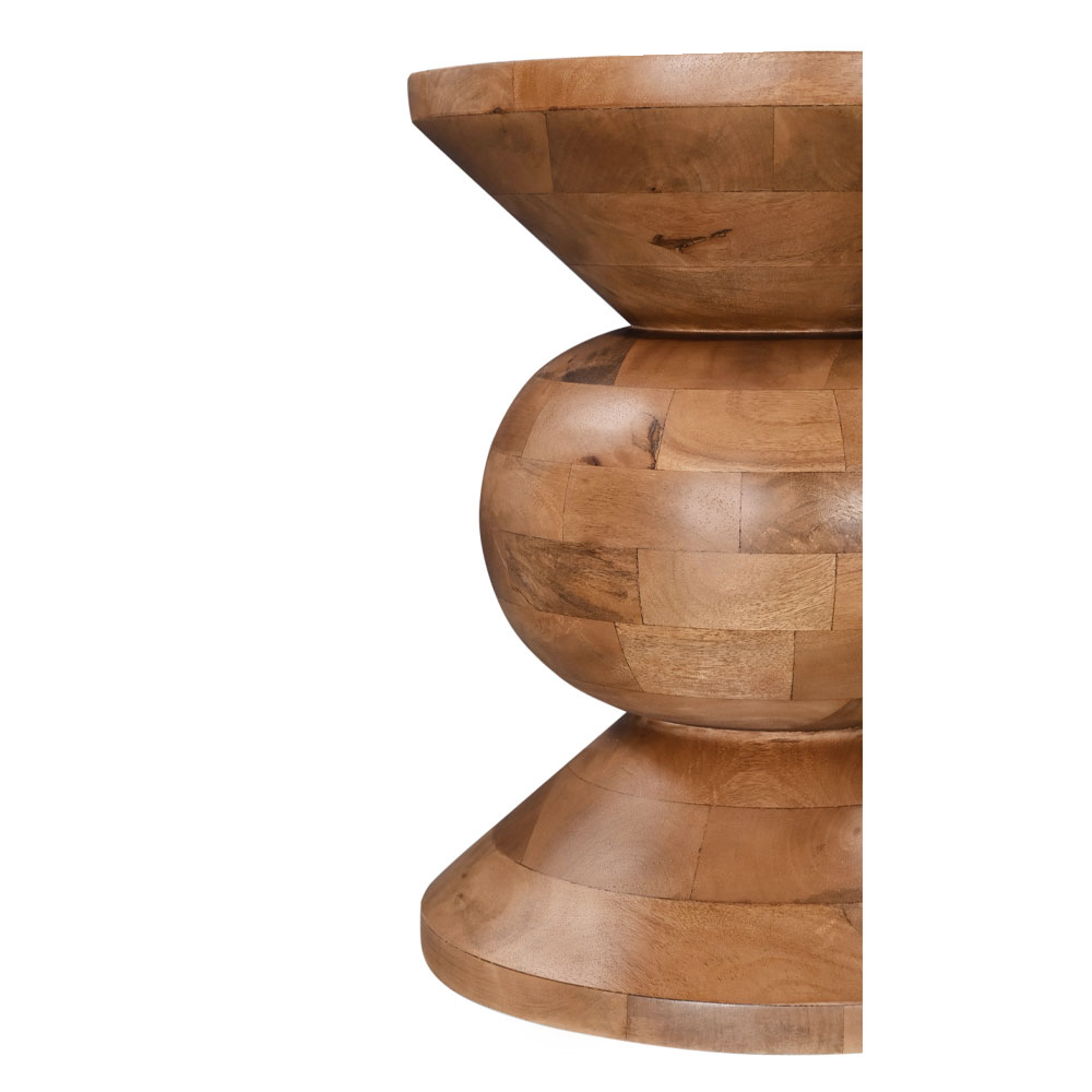 PEARL SIDE TABLE ΦΥΣΙΚΟ 40x40x52