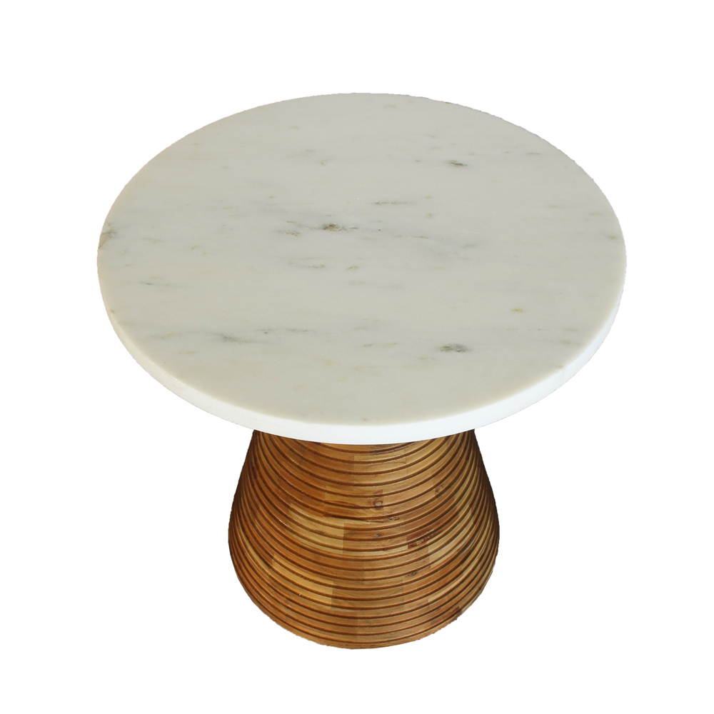 SAVOA SIDE TABLE ΛΕΥΚΟ ΚΑΡΥΔΙ 45x45x45