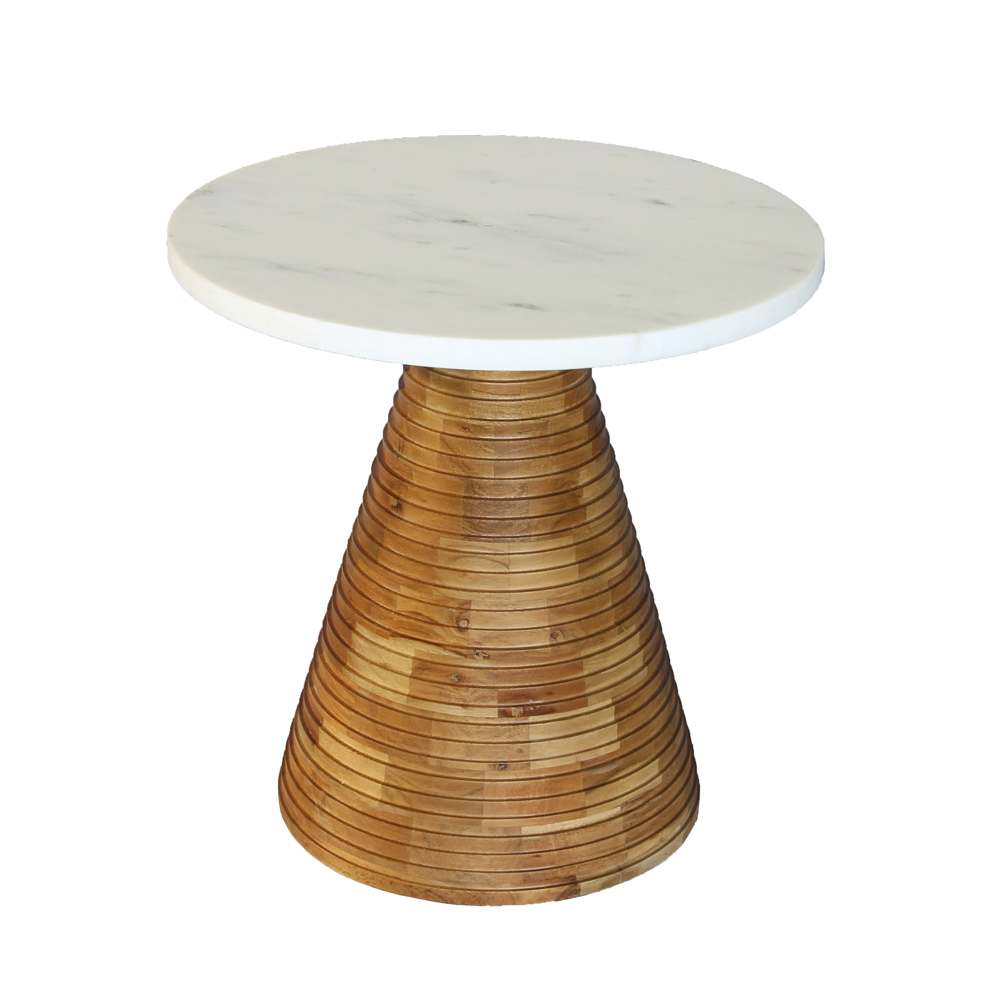 SAVOA SIDE TABLE ΛΕΥΚΟ ΚΑΡΥΔΙ 45x45x45