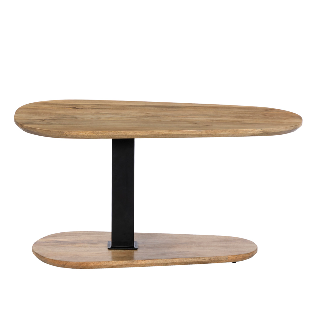 LEVEL COFFEE TABLE ΦΥΣΙΚΟ ΜΑΥΡΟ 95x65x48
