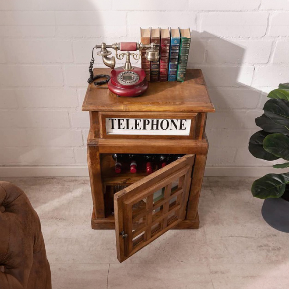 MINI LONDON SIDE TABLE ΦΥΣΙΚΟ 51x38x69