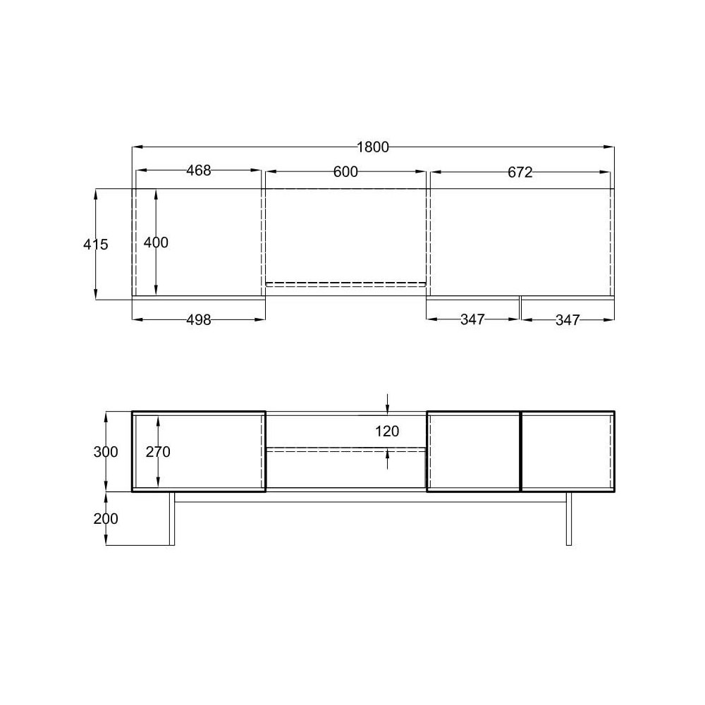 GROOVES TV STAND 3ΠΟΡΤΕΣ 1ΣΥΡΤΑΡΙ ΚΑΡΥΔΙ ΓΚΡΙ 180x40x50