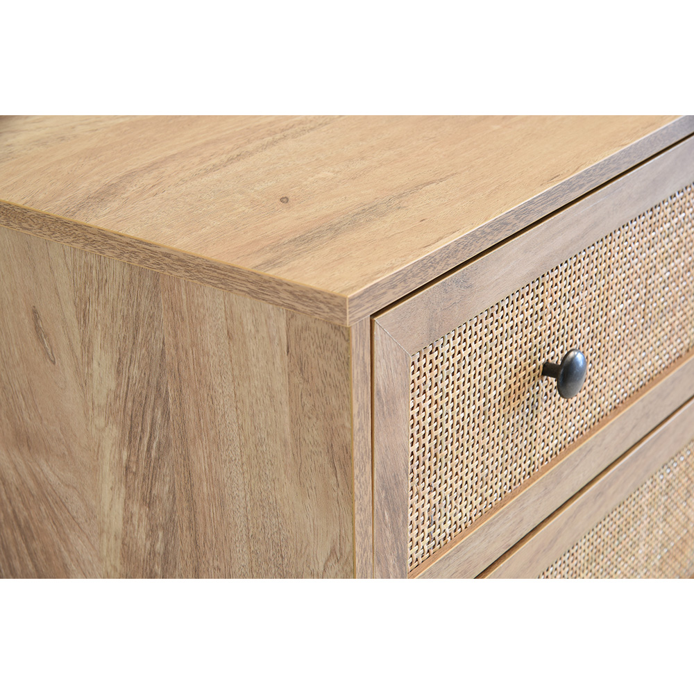 AMMOS ΚΟΜΟΤΑ 3ΣΥΡΤΑΡΙΑ ΦΥΣΙΚΟ ΜΕ RATTAN 90x39x79cm