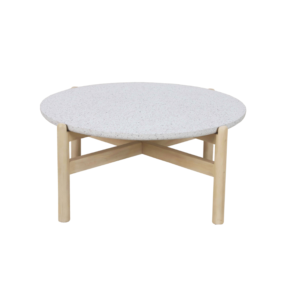TERRAZZO COFFEE TABLE TERRAZZO ΦΥΣΙΚΟ ΑΝΟΙΧΤΟ 84.4×84.4×37