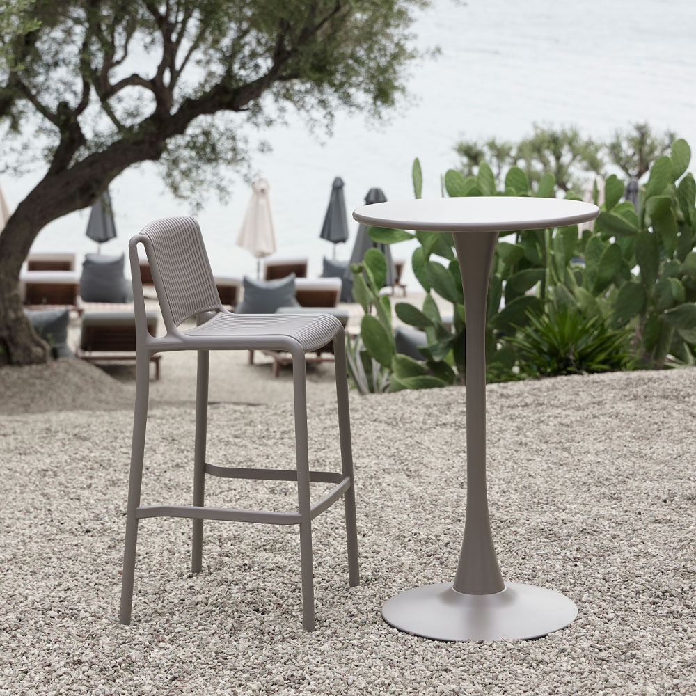 LIDO ΤΡΑΠΕΖΙ BAR CAPPUCCINO 59.5×59.5×100.5