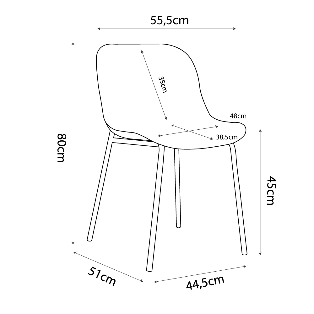 LIGNA ΚΑΡΕΚΛΑ ΛΕΥΚΟ 55.5x48x80