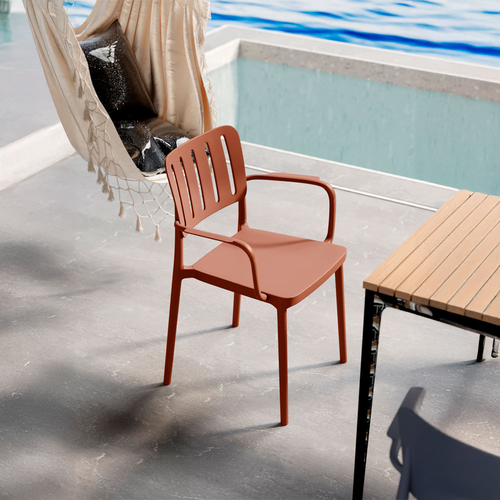 MILANO ΚΑΡΕΚΛΑ TERRACOTTA 53x58x81.5cm