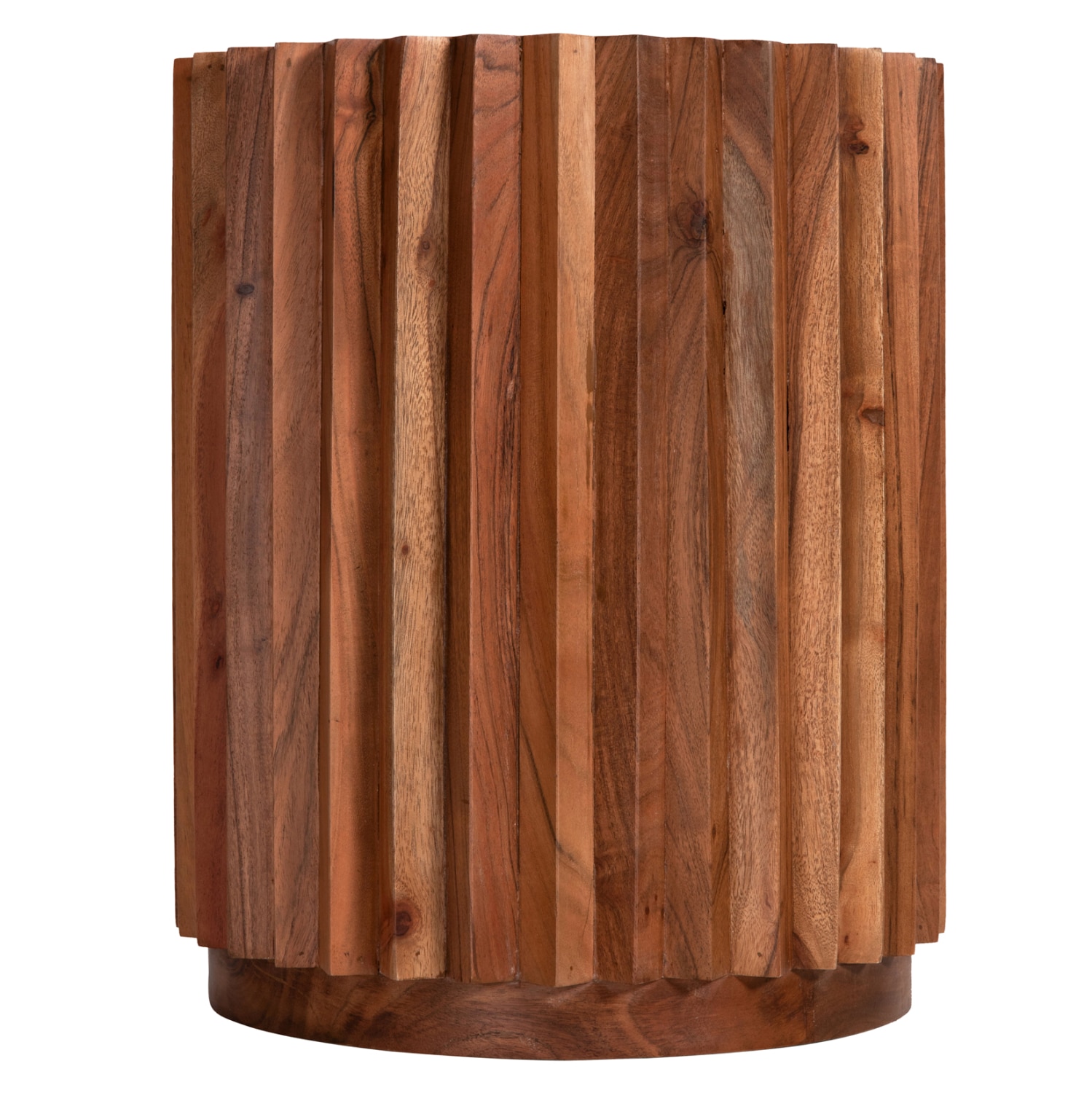 ΒΟΗΘΗΤΙΚΟ ΤΡΑΠΕΖΙ ΣΤΡΟΓΓΥΛΟ SEDGE HM9696 ΜΑΣΙΦ ΑΚΑΚΙΑ-ΦΥΣΙΚΟ ΧΡΩΜΑ Φ40×50Υεκ.
