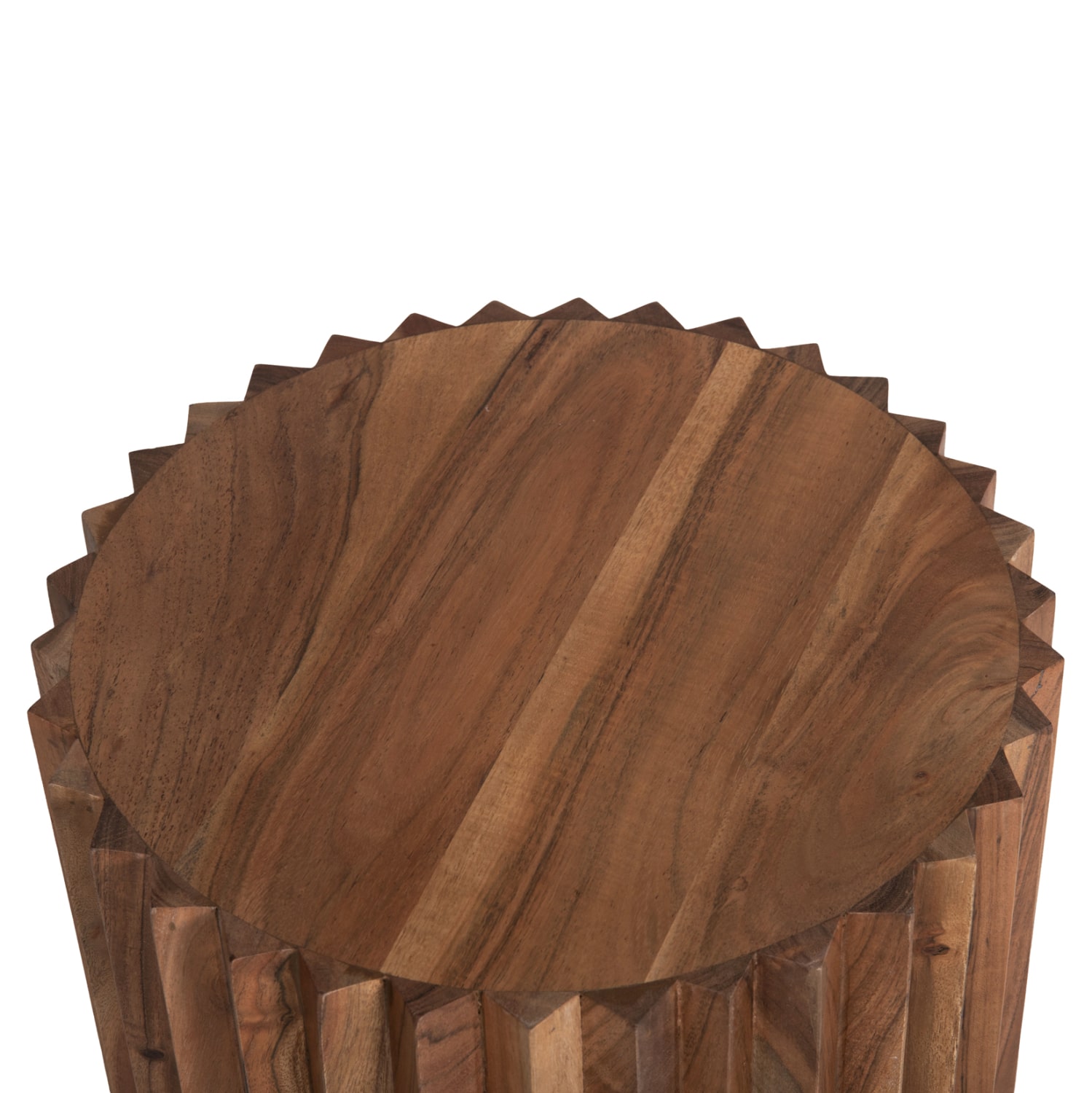 ΒΟΗΘΗΤΙΚΟ ΤΡΑΠΕΖΙ ΣΤΡΟΓΓΥΛΟ SEDGE HM9696 ΜΑΣΙΦ ΑΚΑΚΙΑ-ΦΥΣΙΚΟ ΧΡΩΜΑ Φ40×50Υεκ.