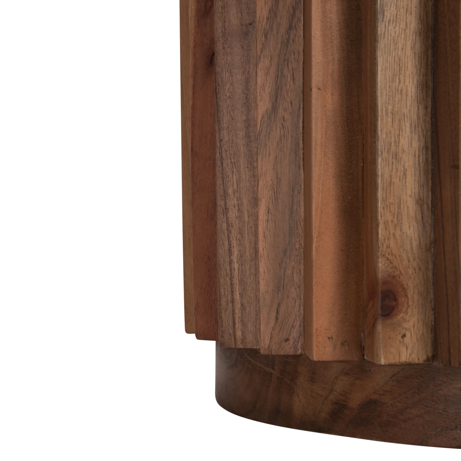 ΒΟΗΘΗΤΙΚΟ ΤΡΑΠΕΖΙ ΣΤΡΟΓΓΥΛΟ SEDGE HM9696 ΜΑΣΙΦ ΑΚΑΚΙΑ-ΦΥΣΙΚΟ ΧΡΩΜΑ Φ40×50Υεκ.