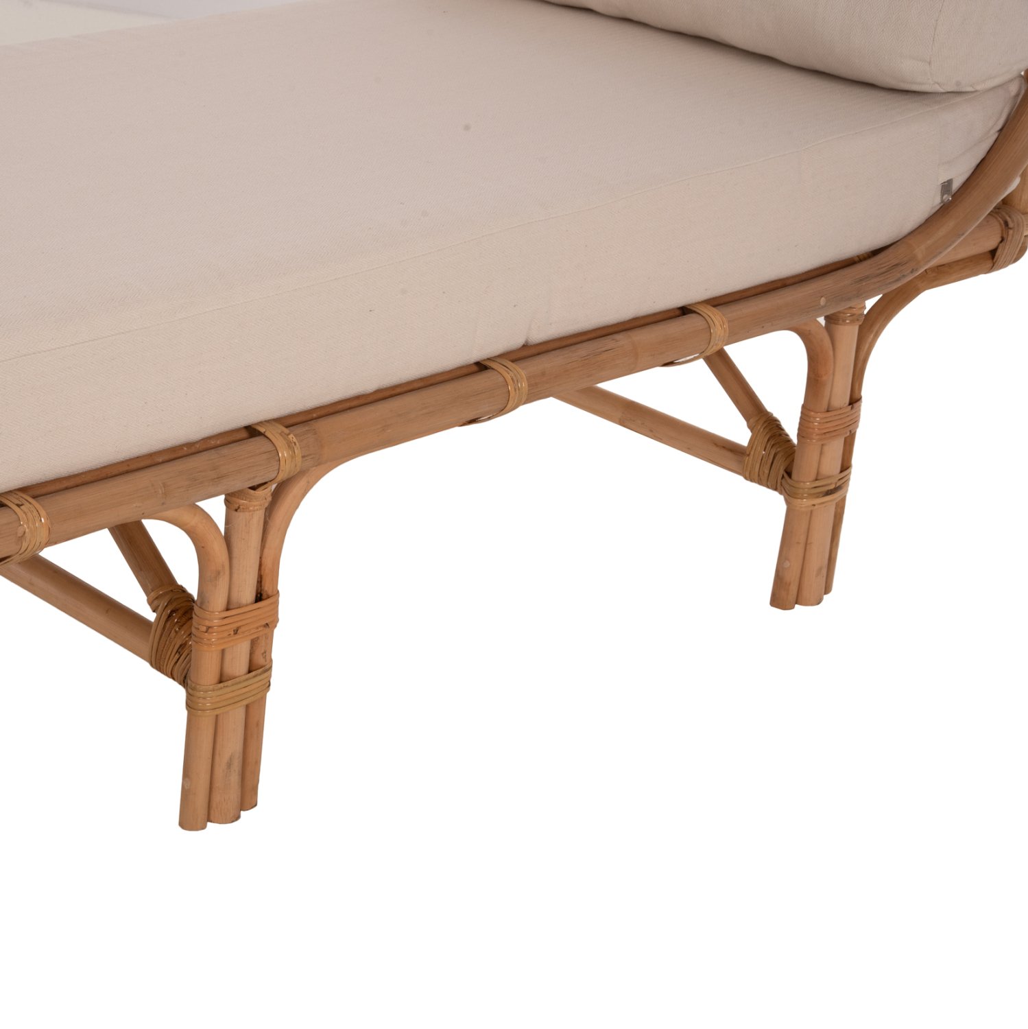 ΚΑΝΑΠΕΣ ΕΞΩΤΕΡΙΚΟΥ ΧΩΡΟΥ CHARMELLA HM9659 ΦΥΣΙΚΟ RATTAN-ΜΠΕΖ ΜΑΞΙΛΑΡΙΑ 187x69x76Yεκ.