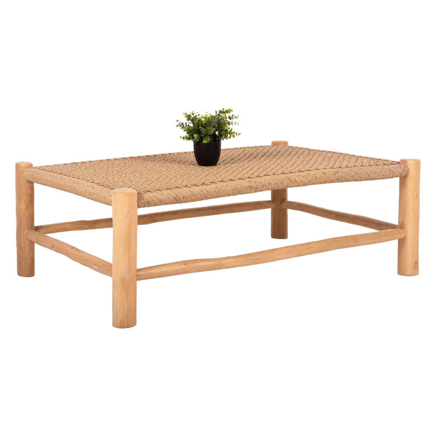 ΤΡΑΠΕΖΙ ΣΑΛΟΝΙΟΥ LONDER HM5985 ΞΥΛΟ ΤΕΑΚ- ΣΥΝΘΕΤΙΚΟ RATTAN-ΦΥΣΙΚΟ 119×79,5x41Yεκ.