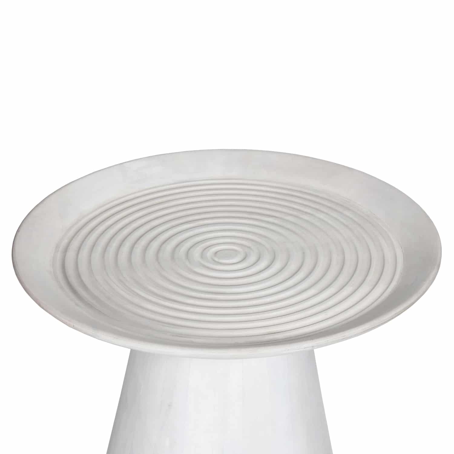 ΤΡΑΠΕΖΙ ΣΑΛΟΝΙΟΥ ΣΤΡΟΓΓΥΛΟ ROSS HM9709 ΜΑΣΙΦ ΞΥΛΟ MANGO-ΛΕΥΚΟ Φ60×45Υεκ.