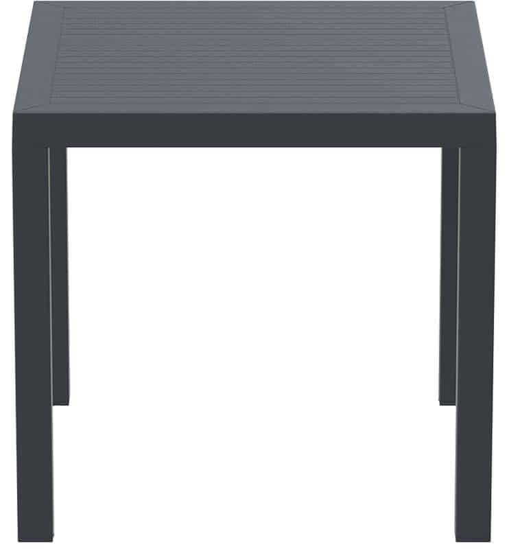 ARES ΤΡΑΠΕΖΙ 80Χ80Χ75εκ. DARK GREY ΠΟΛ/ΝΙΟΥ