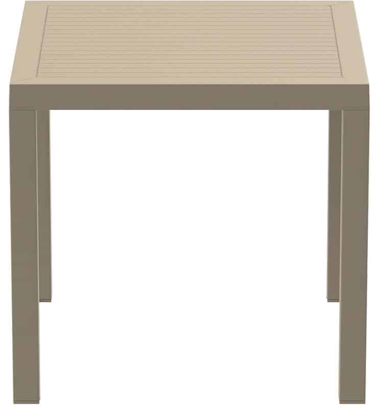 ARES ΤΡΑΠΕΖΙ 80Χ80Χ75εκ. TAUPE ΠΟΛ/ΝΙΟΥ