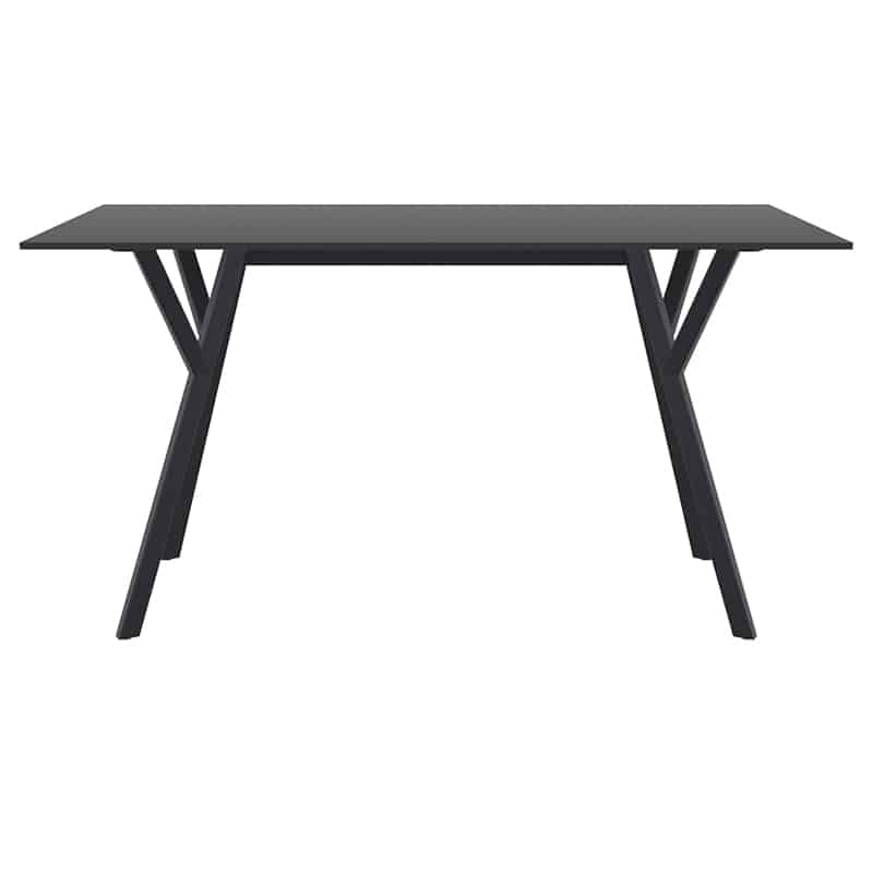 MAX ΤΡΑΠΕΖΙ 140X80Χ74εκ. BLACK LAMINATE 12mm