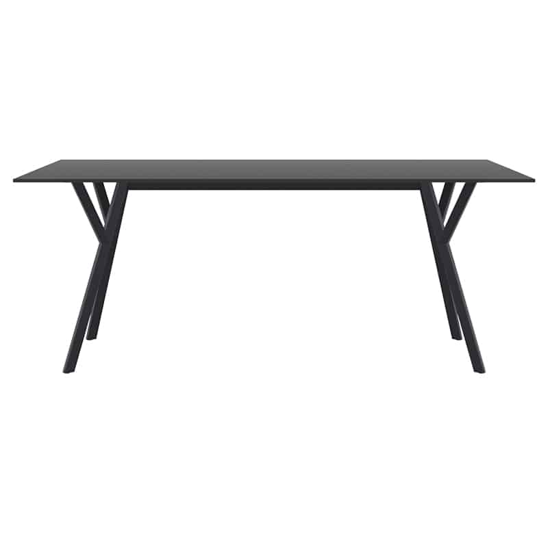 MAX ΤΡΑΠΕΖΙ 180X90Χ74εκ. BLACK LAMINATE 12mm