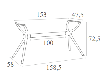 AIR ΒΑΣΗ BLACK XL 158,5X58X72,5εκ. ΠΟΛ/ΝΙΟΥ