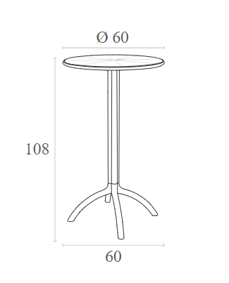 OCTOPUS BAR Φ60Χ108εκ.BLACK ΠΟΛ/ΝΙΟΥ