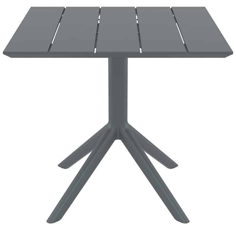 PARIS DARK GREY 80X80X74εκ. ΤΡΑΠΕΖΙ ΠΟΛ/ΝΙΟΥ