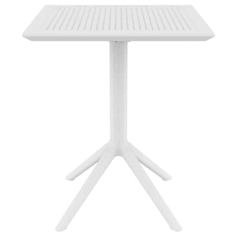 SKY WHITE 60Χ60X74εκ. ΤΡΑΠΕΖΙ ΠΤΥΣ/ΝΟ ΠΟΛ/ΝΙΟΥ