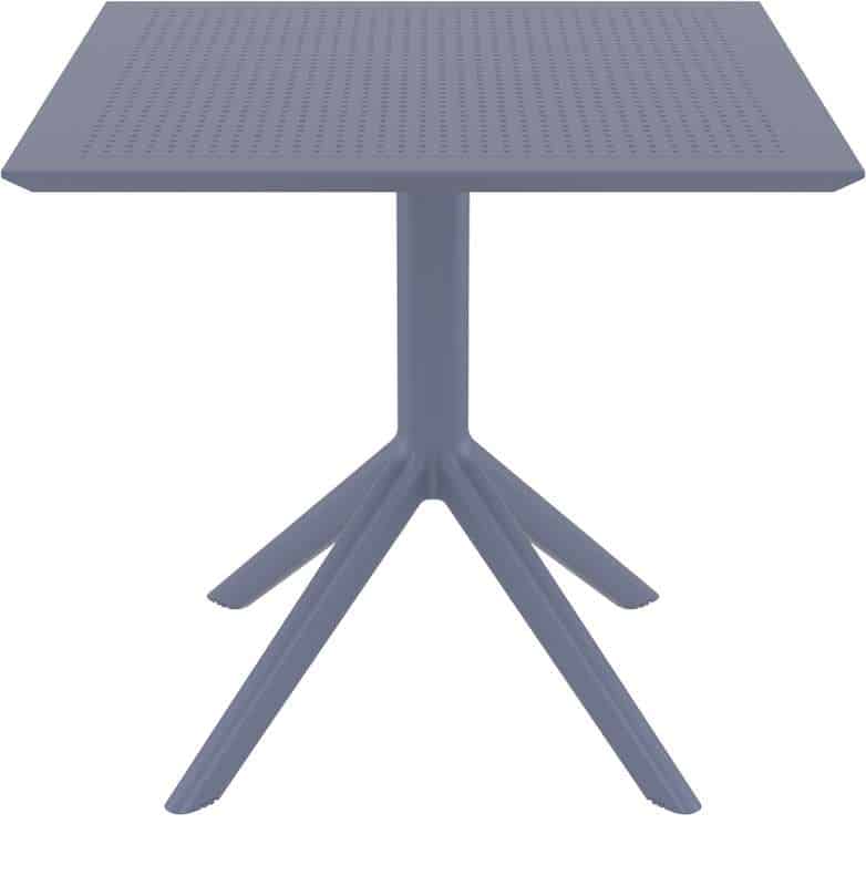 SKY DARK GREY 80X80X74εκ. ΤΡΑΠΕΖΙ ΠΟΛ/ΝΙΟΥ