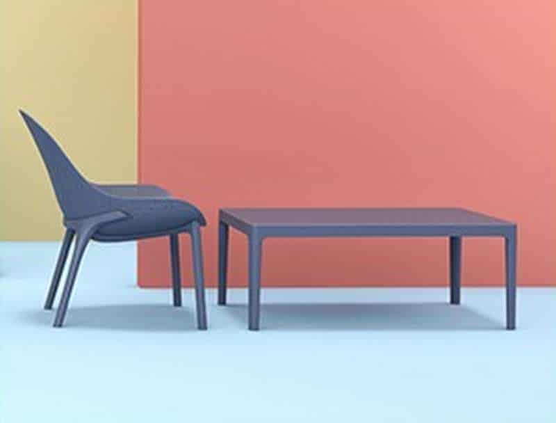 SKY DARK GREY 100Χ60Χ40εκ. ΤΡΑΠΕΖΙ ΠΟΛ/ΝΙΟΥ