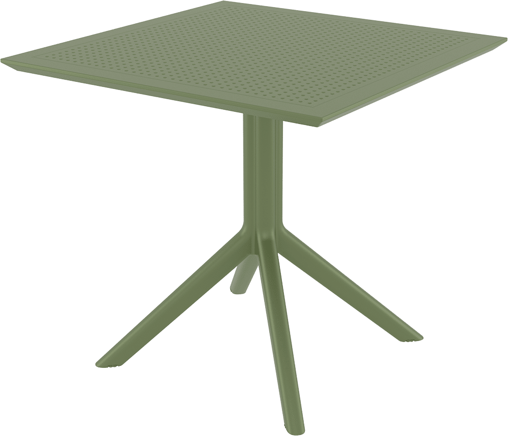 SKY OLIVE GREEN 80X80X74εκ. ΤΡΑΠΕΖΙ  ΠΟΛ/ΝΙΟΥ