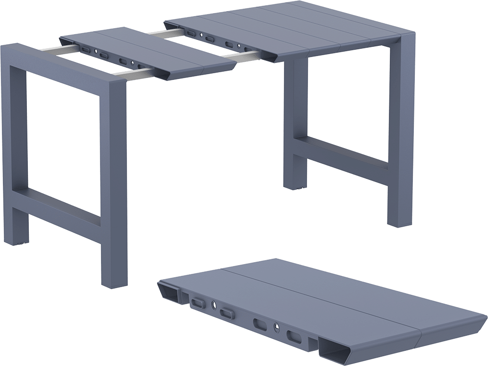VEGAS BAR DARK GREY 100X100/140εκ. ΕΠΕΚΤ. ΠΟΛ/ΝΙΟΥ