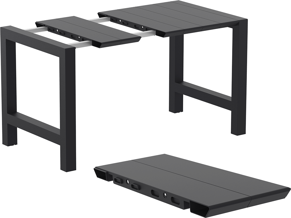 VEGAS BAR BLACK 100X100/140εκ. ΕΠΕΚΤ. ΠΟΛ/ΝΙΟΥ