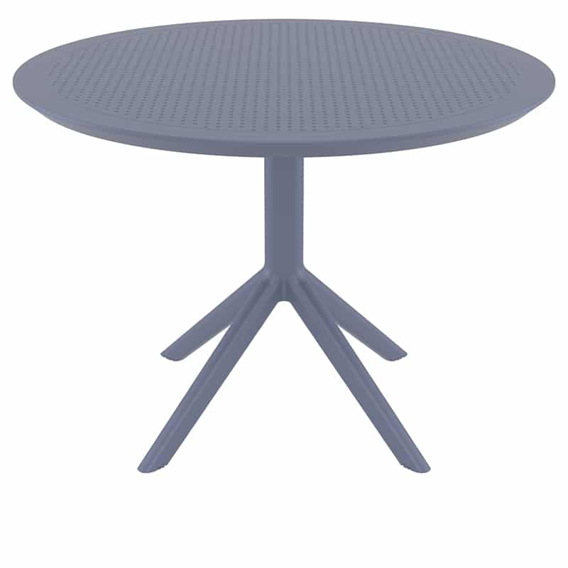 SKY DARK GREY Φ105X74εκ. ΤΡΑΠΕΖΙ ΠΟΛ/ΝΙΟΥ