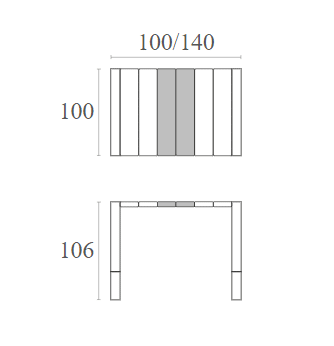 VEGAS BAR BLACK 100X100/140εκ. ΕΠΕΚΤ. ΠΟΛ/ΝΙΟΥ