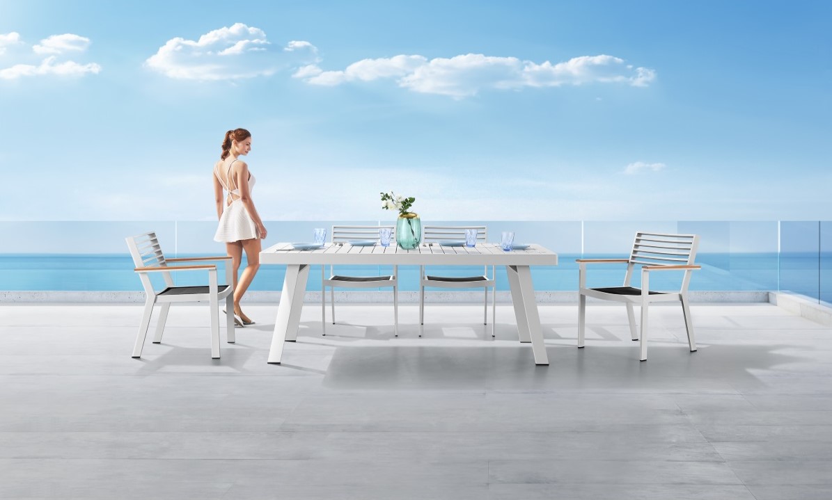 York/D7 Dining Set White