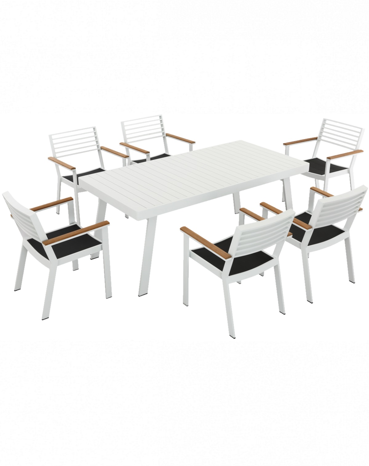 York/T 180x90x76cm White Table (204775)