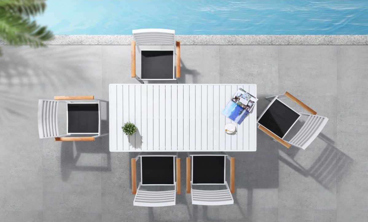 York/T 180x90x76cm White Table