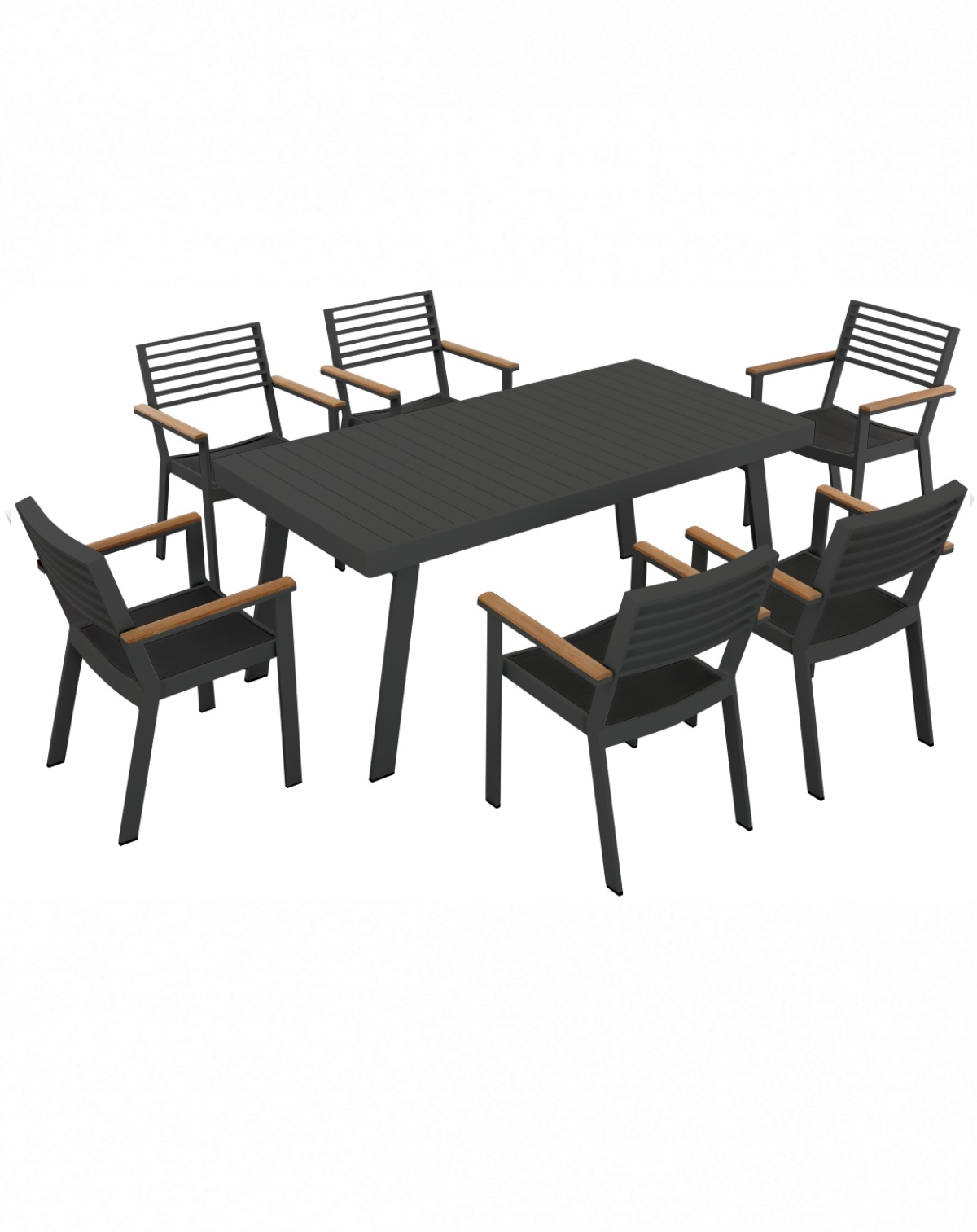 York/D7 Dining Set Anthracite (2017440)