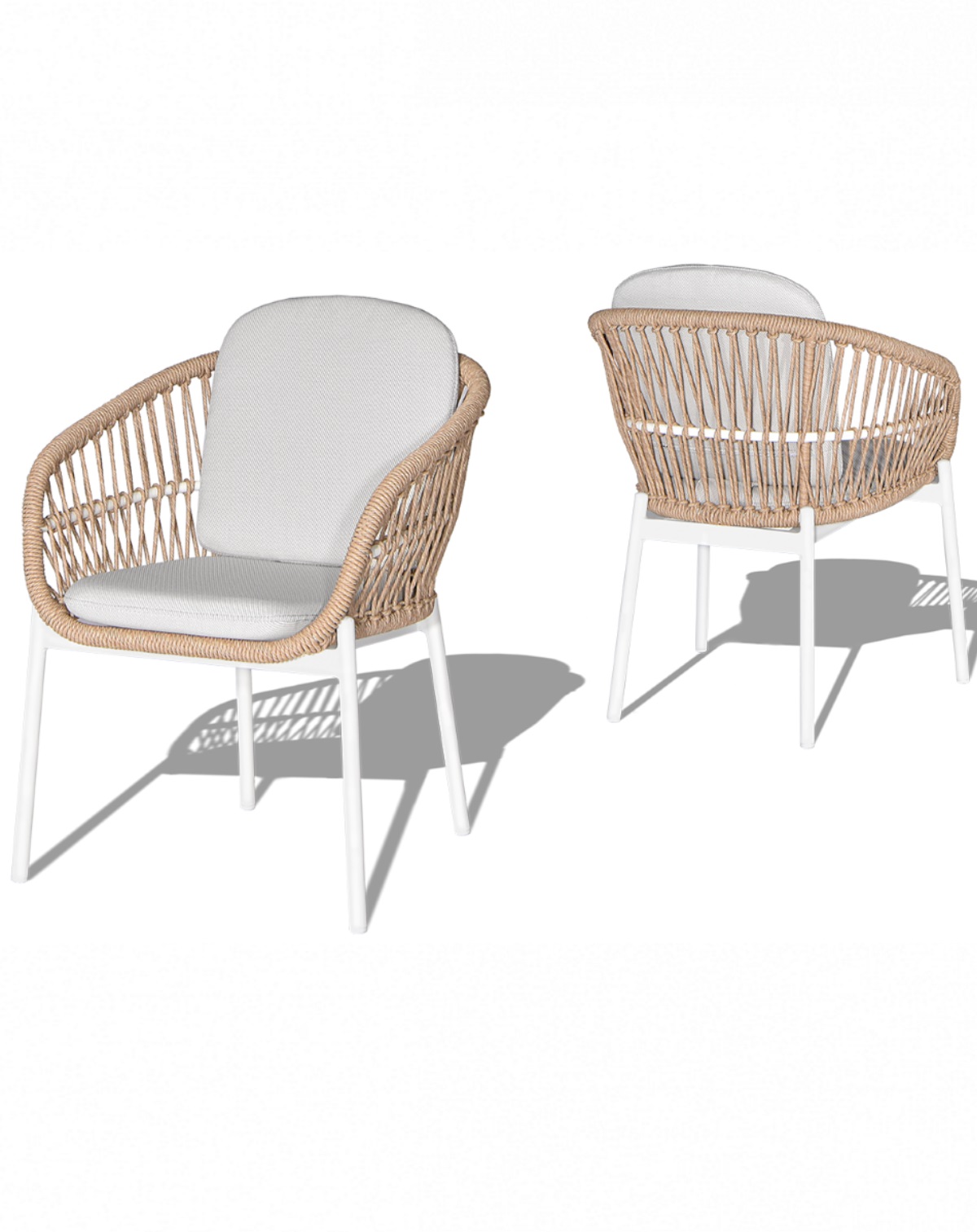 Bari/D7-White Dining Set