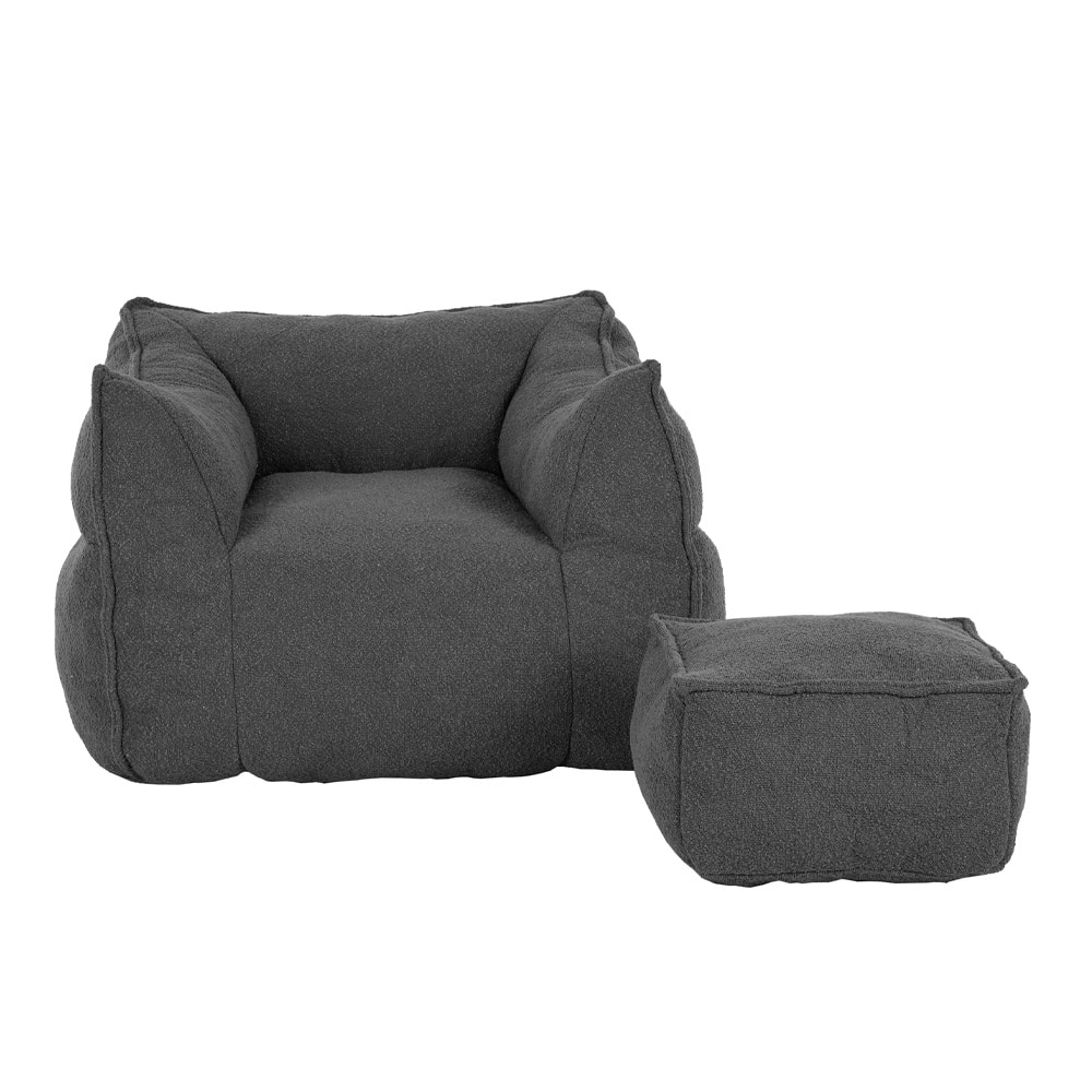 SPONGE ΠΟΛΥΘΡΟΝΑ SET ΓΚΡΙ ΣΚΟΥΡΟ 95x102x73