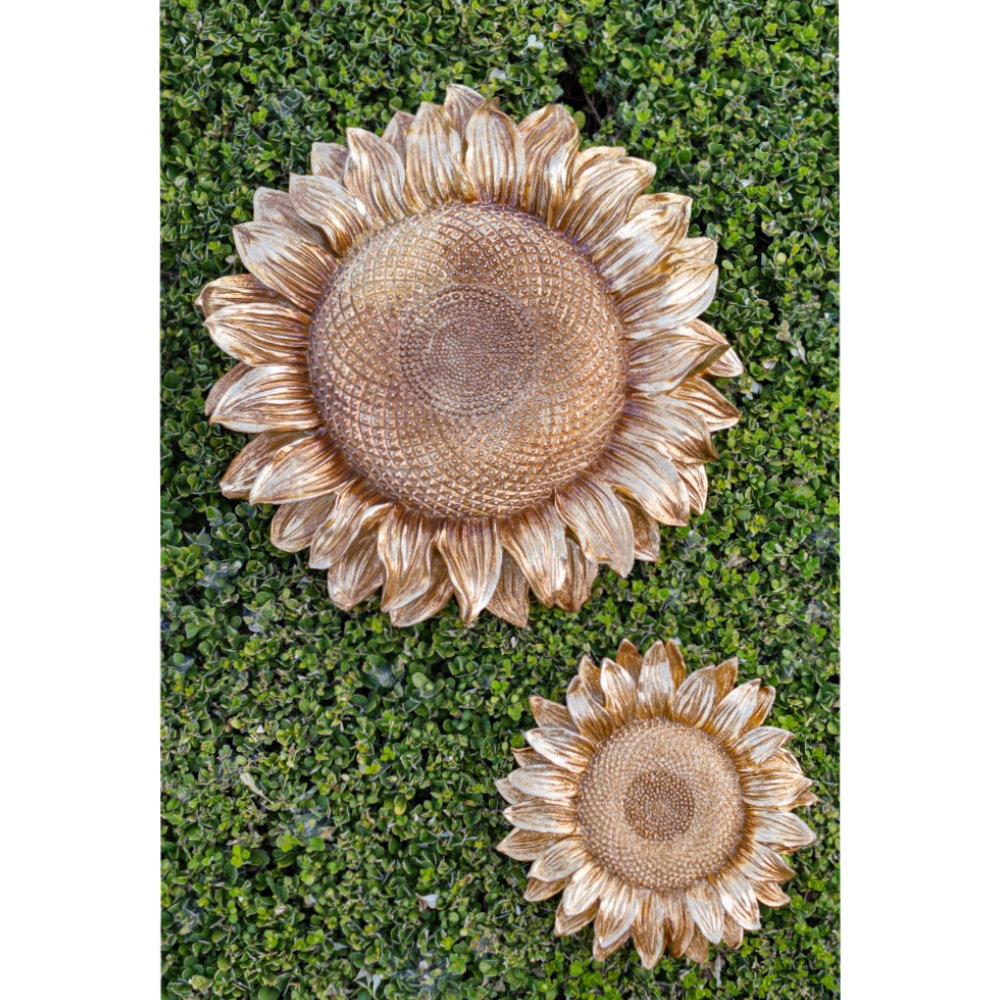 SUNFLOWER ΔΙΑΚΟΣΜΗΤΙΚΟ ΤΟΙΧΟΥ 40x40x7 POLYRESIN ΧΡΥΣΟ