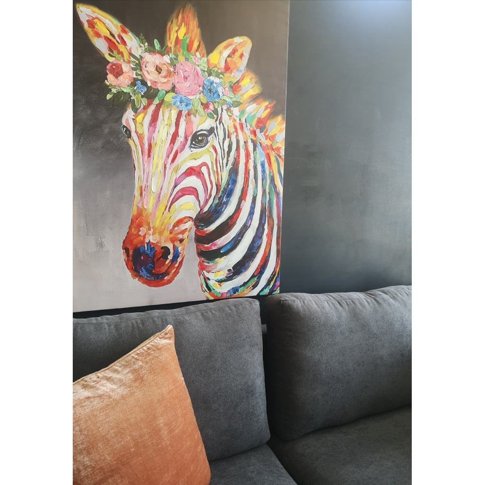 ZEBRA ΠΙΝΑΚΑΣ ΔΙΑΚΟΣΜΗΣΗΣ 80x120x4 ΚΑΜΒΑΣ ΠΟΛΥΧΡΩΜΟ