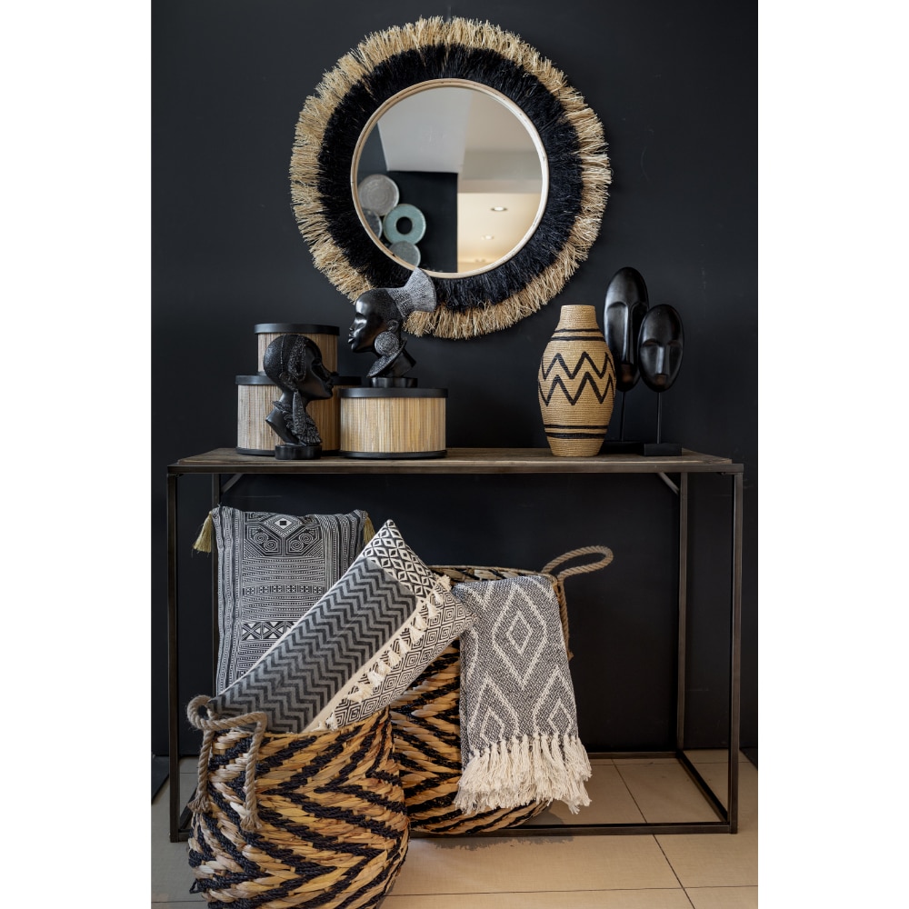 SPICA ΚΑΛΑΘΙ SET 2ΤΜΧ 55x55x64 ΥΑΚΙΝΘΟΣ ΦΥΣΙΚΟ ΜΑΥΡΟ ΣΙΔΕΡΟ