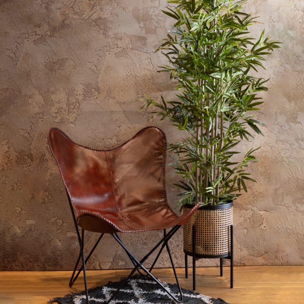BAMBOO ΔΕΝΤΡΟ ΤΕΧΝΗΤΟ ΣΕ ΓΛΑΣΤΡΑ 190 POLYESTER ΠΡΑΣΙΝΟ PVC