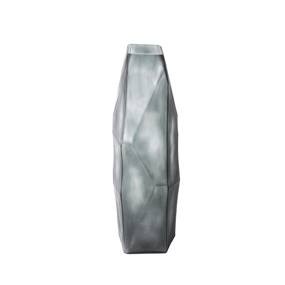 ROCHE GREY ΒΑΖΟ 21x15x38 ΓΥΑΛΙ ΓΚΡΙ