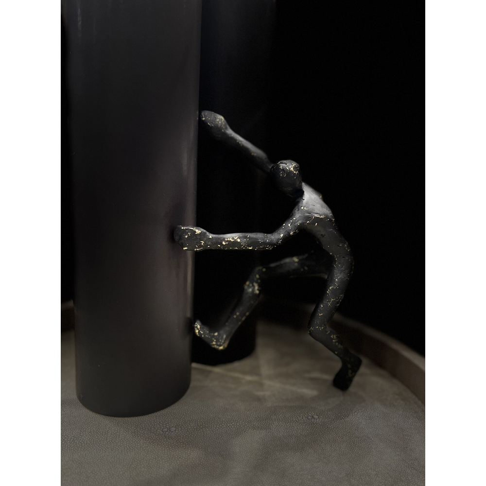 CLIMBER ΔΙΑΚΟΣΜΗΤΙΚΟ ΤΟΙΧΟΥ 14x6x24 POLYRESIN ΜΑΥΡΟ ΧΡΥΣΟ