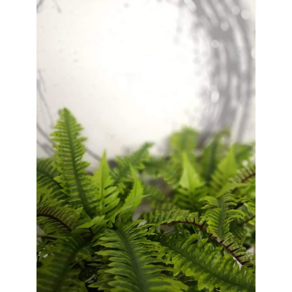 BOSTON FERN ΦΥΤΟ ΤΕΧΝΗΤΟ ΣΕ ΓΛΑΣΤΡΑ 36 POLYESTER ΠΡΑΣΙΝΟ PE/PP