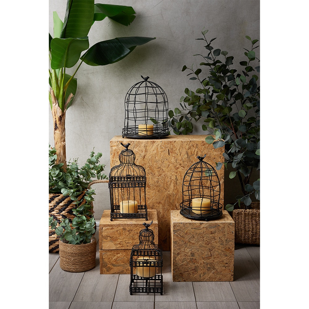 DAISY ΔΙΑΚΟΣΜΗΤΙΚΟ ΚΛΟΥΒΙ SET 2ΤΜΧ 20x20x46 ΜΕΤΑΛΛΟ ΜΑΥΡΟ ΓΥΑΛΙ